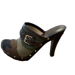 Michael Kors Camo Mules - Size 9